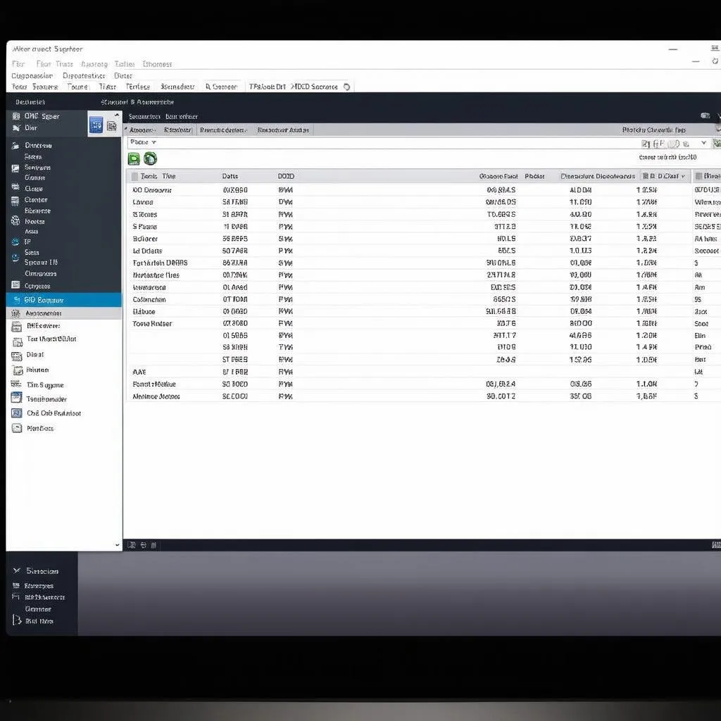 Modern OBD software interface on a computer screen